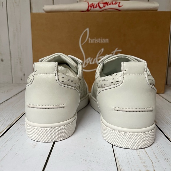 Christian Louboutin Rantulow Orlato CL Monogram Leather Sneaker White Sz 39 / 6 - Picture 10 of 14